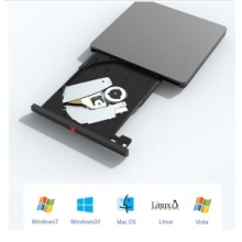 联想（Lenovo）TX800 外置光驱 超薄外置DVD刻录机 24倍速 高速移动光驱 Type-C+USB双接口